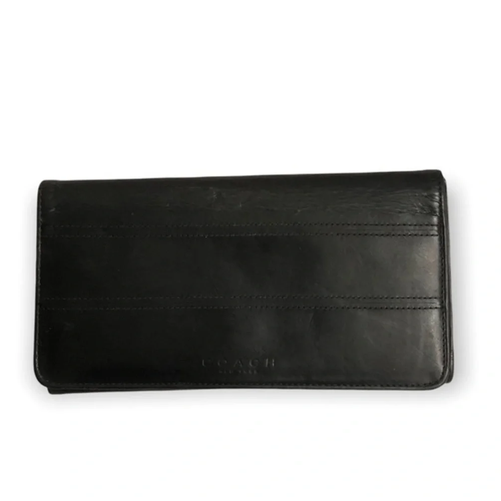 Coach black leather vintage wallet